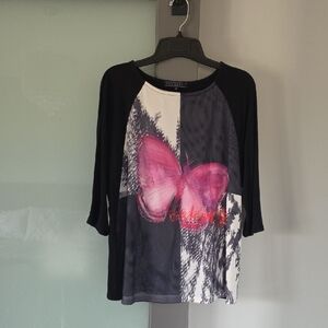 Funsport Butterfly 3/4 Sleeve Top